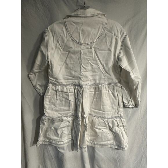 Denim Tiered Mini Shirt Dress - Picture 6 of 6